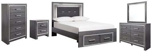 Lodanna Full Panel Bed with 2 Storage Drawers with Mirrored Dresser, Chest and Nightstand Furniture Mart -  online today or in-store at our location in Duluth, Ga. Furniture Mart Georgia. View our lowest price today. Shop Now. 