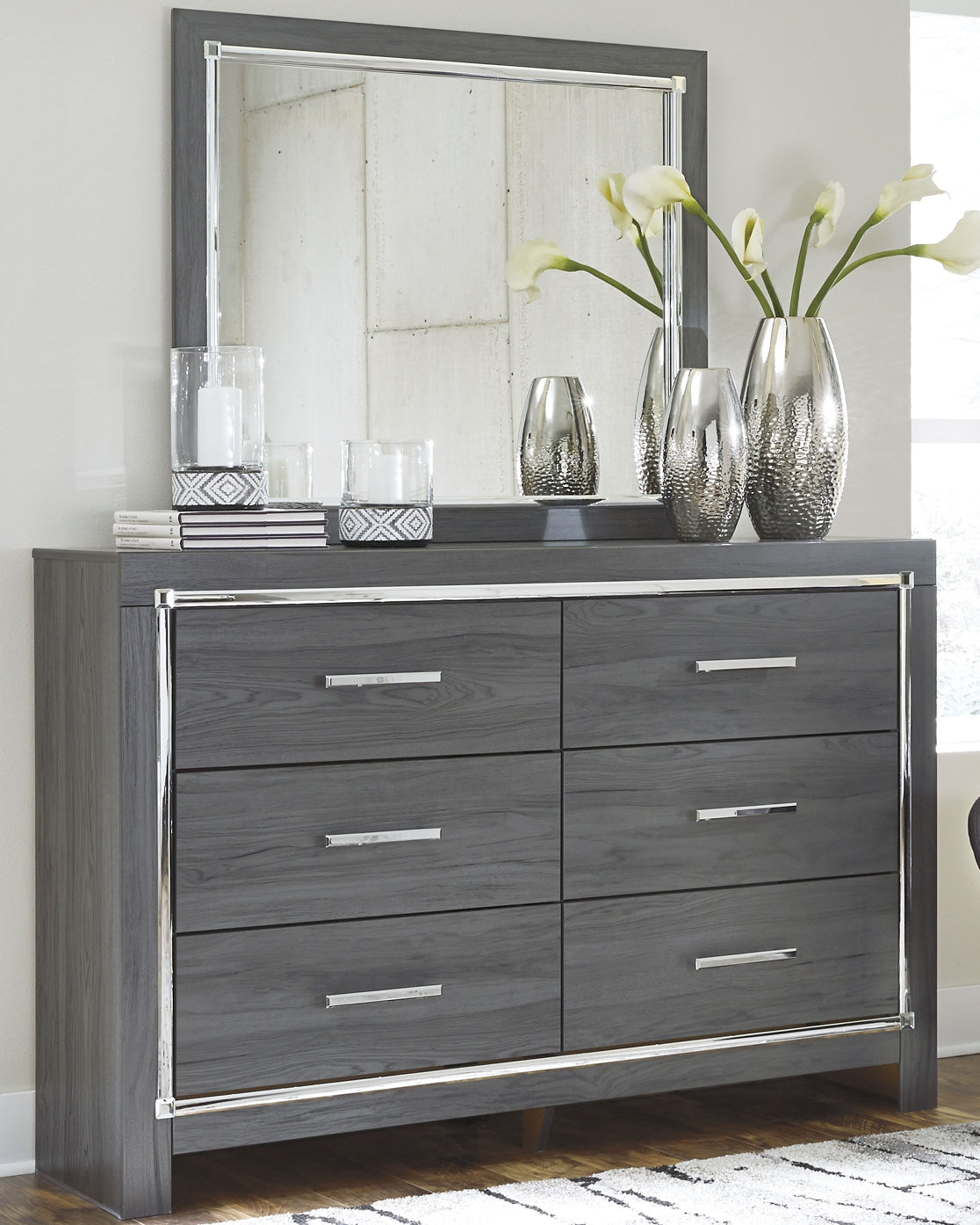 Lodanna Full Panel Bed with 2 Storage Drawers with Mirrored Dresser and 2 Nightstands Furniture Mart -  online today or in-store at our location in Duluth, Ga. Furniture Mart Georgia. View our lowest price today. Shop Now. 