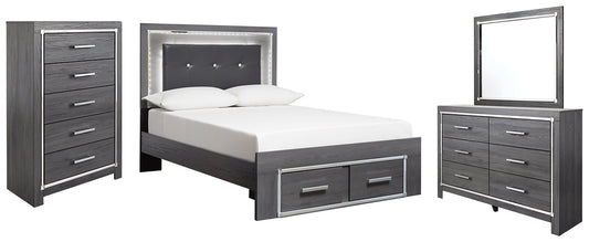 Lodanna Full Panel Bed with 2 Storage Drawers with Mirrored Dresser and Chest Furniture Mart -  online today or in-store at our location in Duluth, Ga. Furniture Mart Georgia. View our lowest price today. Shop Now. 