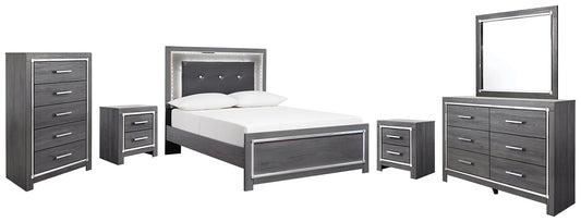 Lodanna Full Panel Bed with Mirrored Dresser, Chest and 2 Nightstands Furniture Mart -  online today or in-store at our location in Duluth, Ga. Furniture Mart Georgia. View our lowest price today. Shop Now. 