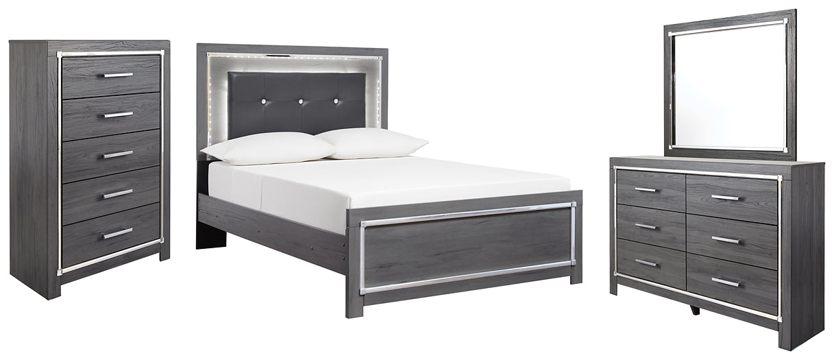 Lodanna Full Panel Bed with Mirrored Dresser and Chest Furniture Mart -  online today or in-store at our location in Duluth, Ga. Furniture Mart Georgia. View our lowest price today. Shop Now. 