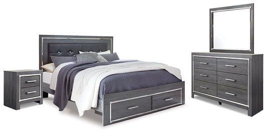 Lodanna King Panel Bed with 2 Storage Drawers with Mirrored Dresser and Nightstand Furniture Mart -  online today or in-store at our location in Duluth, Ga. Furniture Mart Georgia. View our lowest price today. Shop Now. 