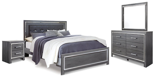 Lodanna King Panel Bed with Mirrored Dresser and Nightstand Furniture Mart -  online today or in-store at our location in Duluth, Ga. Furniture Mart Georgia. View our lowest price today. Shop Now. 