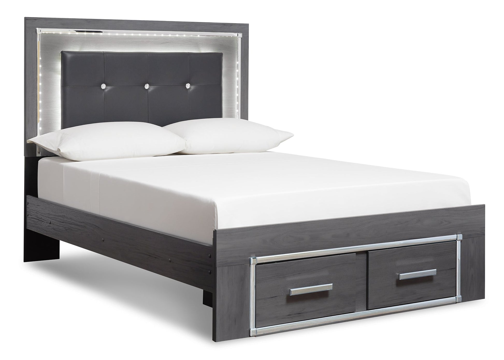 Lodanna Queen Panel Bed with 2 Storage Drawers with Mirrored Dresser and 2 Nightstands Furniture Mart -  online today or in-store at our location in Duluth, Ga. Furniture Mart Georgia. View our lowest price today. Shop Now. 