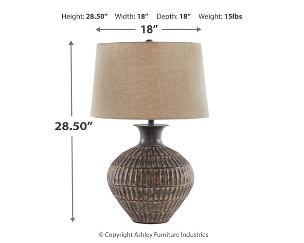 Magan Metal Table Lamp (1/CN) Furniture Mart -  online today or in-store at our location in Duluth, Ga. Furniture Mart Georgia. View our lowest price today. Shop Now. 
