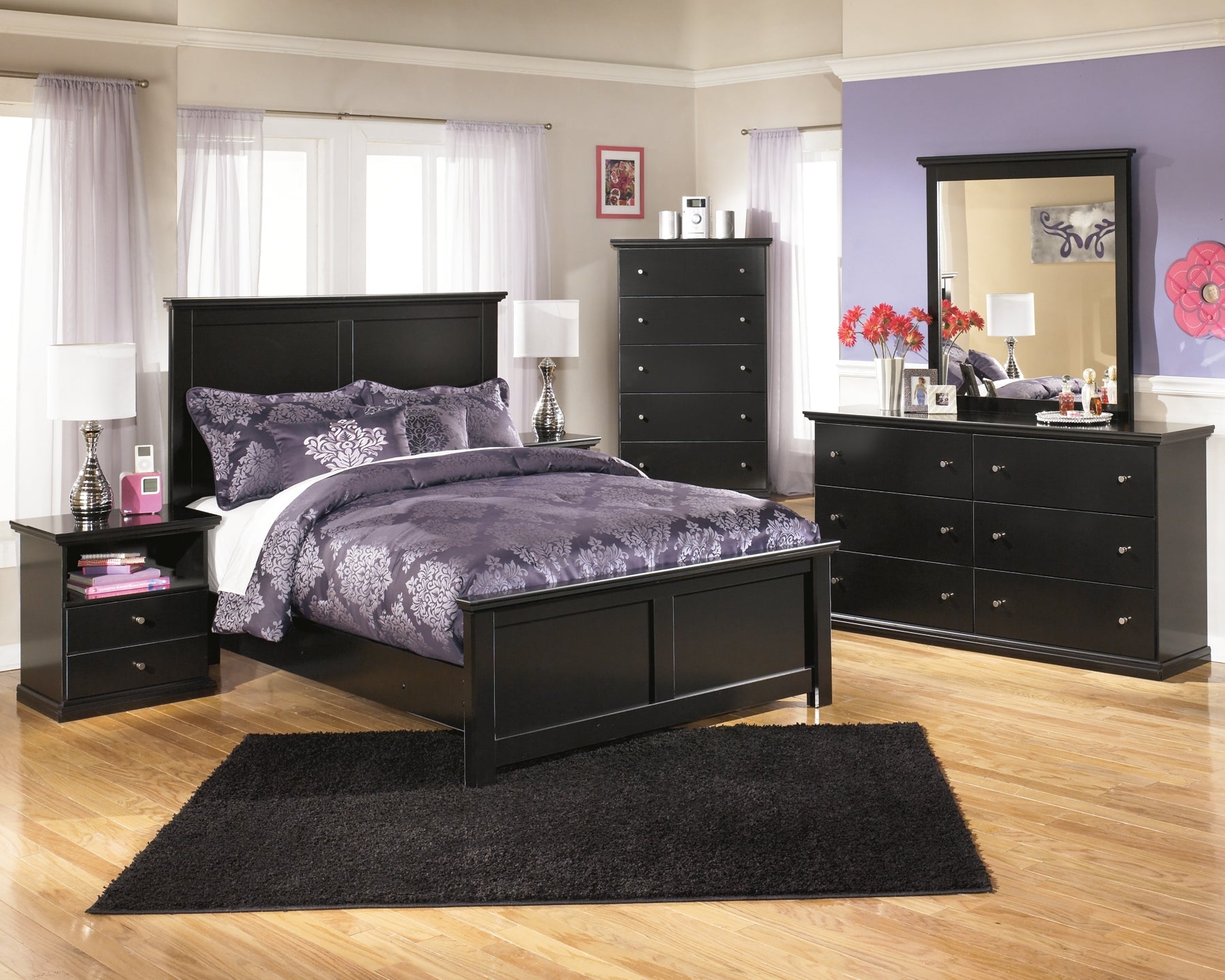 Maribel Full Panel Headboard with Mirrored Dresser Furniture Mart -  online today or in-store at our location in Duluth, Ga. Furniture Mart Georgia. View our lowest price today. Shop Now. 