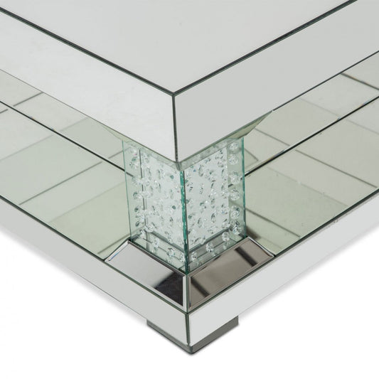 Montreal Mirrored Cocktail Table With Crystal Accents Furniture Mart -  online today or in-store at our location in Duluth, Ga. Furniture Mart Georgia. View our lowest price today. Shop Now. 
