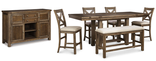 Moriville Counter Height Dining Table and 4 Barstools and Bench with Storage Furniture Mart -  online today or in-store at our location in Duluth, Ga. Furniture Mart Georgia. View our lowest price today. Shop Now. 