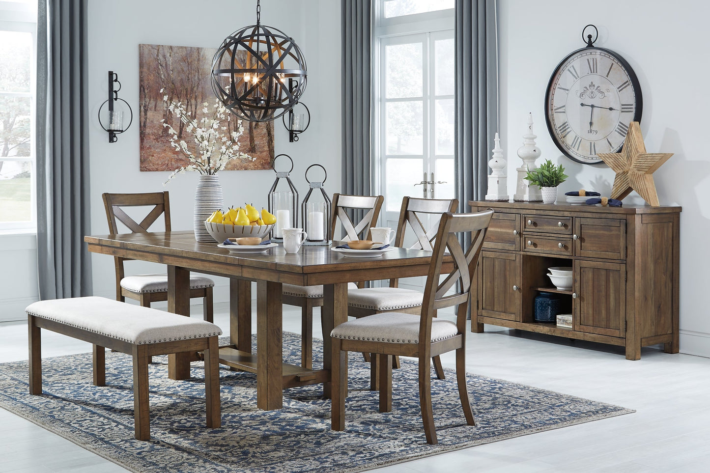 Moriville Dining Table and 4 Chairs and Bench with Storage Furniture Mart -  online today or in-store at our location in Duluth, Ga. Furniture Mart Georgia. View our lowest price today. Shop Now. 