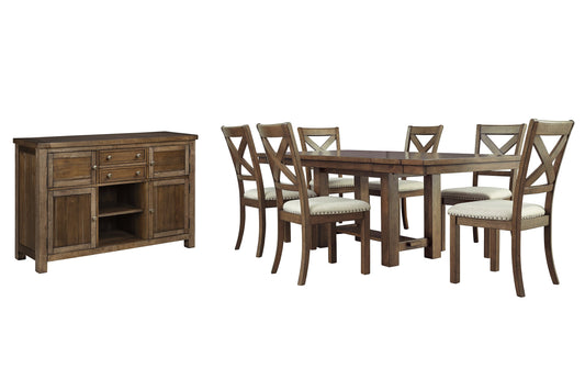Moriville Dining Table and 6 Chairs with Storage Furniture Mart -  online today or in-store at our location in Duluth, Ga. Furniture Mart Georgia. View our lowest price today. Shop Now. 