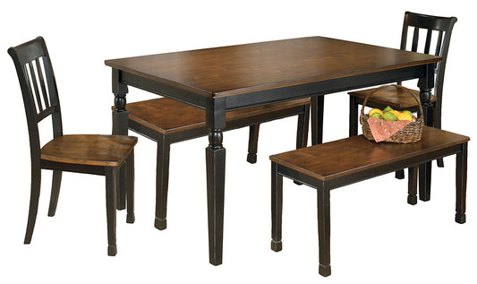 Owingsville Dining Table and 2 Chairs and 2 Benches Furniture Mart -  online today or in-store at our location in Duluth, Ga. Furniture Mart Georgia. View our lowest price today. Shop Now. 