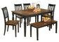 Owingsville Dining Table and 4 Chairs and Bench Furniture Mart -  online today or in-store at our location in Duluth, Ga. Furniture Mart Georgia. View our lowest price today. Shop Now. 