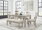 Parellen Dining Table and 4 Chairs and Bench Furniture Mart -  online today or in-store at our location in Duluth, Ga. Furniture Mart Georgia. View our lowest price today. Shop Now. 