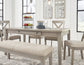 Parellen Dining Table and 4 Chairs and Bench Furniture Mart -  online today or in-store at our location in Duluth, Ga. Furniture Mart Georgia. View our lowest price today. Shop Now. 
