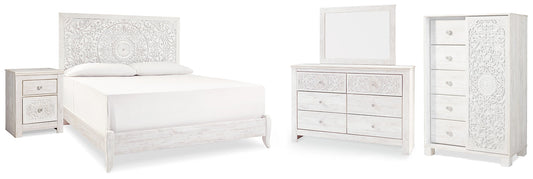 Paxberry King Panel Bed with Mirrored Dresser, Chest and Nightstand Furniture Mart -  online today or in-store at our location in Duluth, Ga. Furniture Mart Georgia. View our lowest price today. Shop Now. 