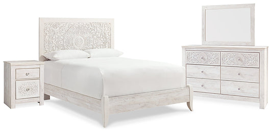 Paxberry Queen Panel Bed with Mirrored Dresser and Nightstand Furniture Mart -  online today or in-store at our location in Duluth, Ga. Furniture Mart Georgia. View our lowest price today. Shop Now. 