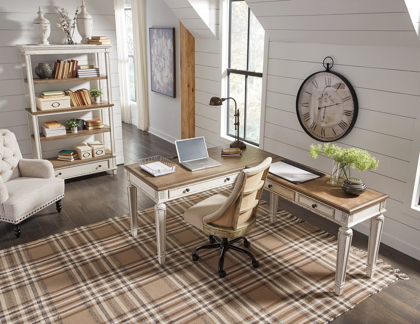 Realyn 2-Piece Home Office Desk Furniture Mart -  online today or in-store at our location in Duluth, Ga. Furniture Mart Georgia. View our lowest price today. Shop Now. 