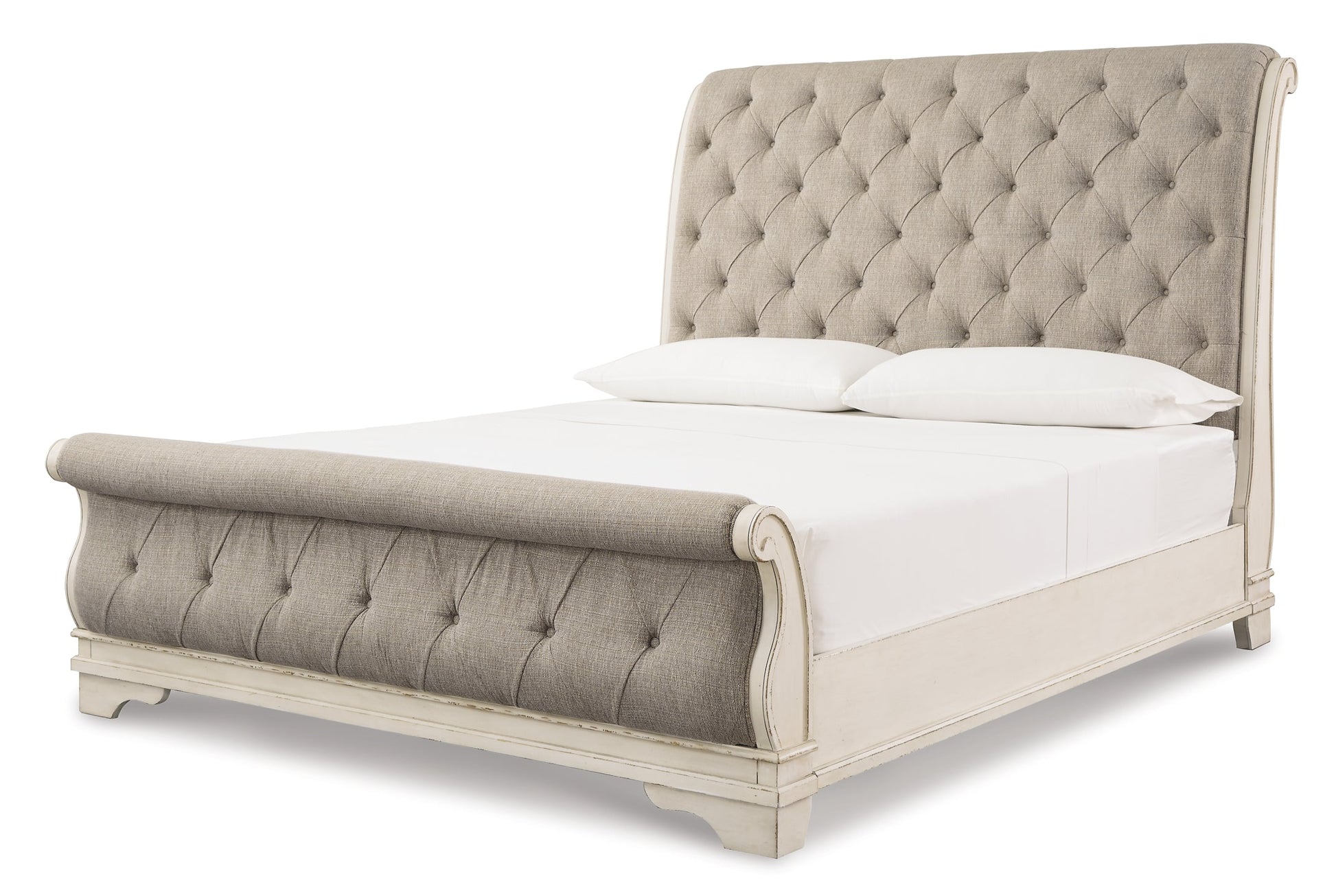Realyn California King Sleigh Bed with Mirrored Dresser and Chest Furniture Mart -  online today or in-store at our location in Duluth, Ga. Furniture Mart Georgia. View our lowest price today. Shop Now. 