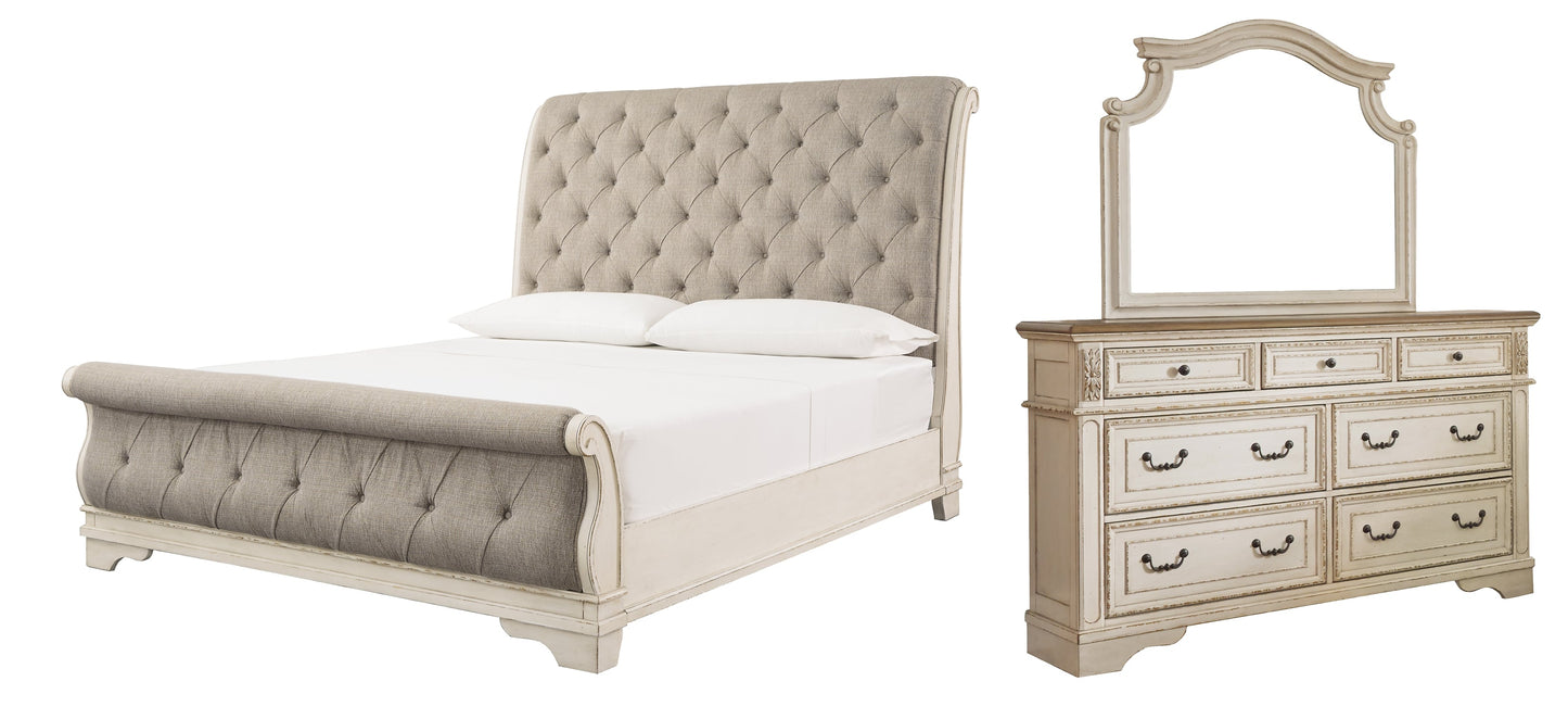 Realyn Queen Sleigh Bed with Mirrored Dresser Furniture Mart -  online today or in-store at our location in Duluth, Ga. Furniture Mart Georgia. View our lowest price today. Shop Now. 