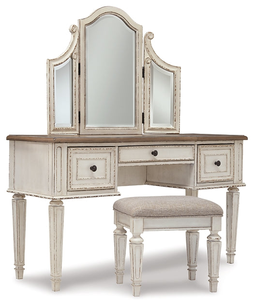 Realyn Vanity/Mirror/Stool (3/CN) Furniture Mart -  online today or in-store at our location in Duluth, Ga. Furniture Mart Georgia. View our lowest price today. Shop Now. 