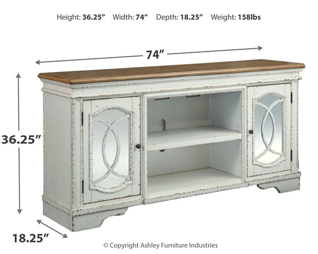 Realyn XL TV Stand w/Fireplace Option Furniture Mart -  online today or in-store at our location in Duluth, Ga. Furniture Mart Georgia. View our lowest price today. Shop Now. 