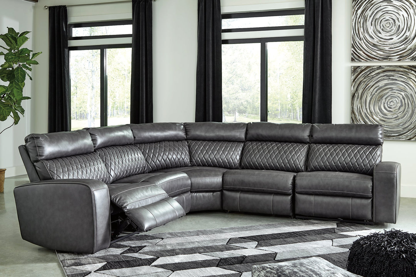 Samperstone 5-Piece Power Reclining Sectional Furniture Mart -  online today or in-store at our location in Duluth, Ga. Furniture Mart Georgia. View our lowest price today. Shop Now. 
