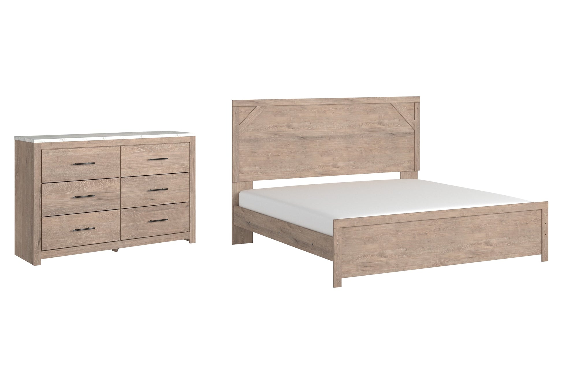 Senniberg King Panel Bed with Dresser Furniture Mart -  online today or in-store at our location in Duluth, Ga. Furniture Mart Georgia. View our lowest price today. Shop Now. 