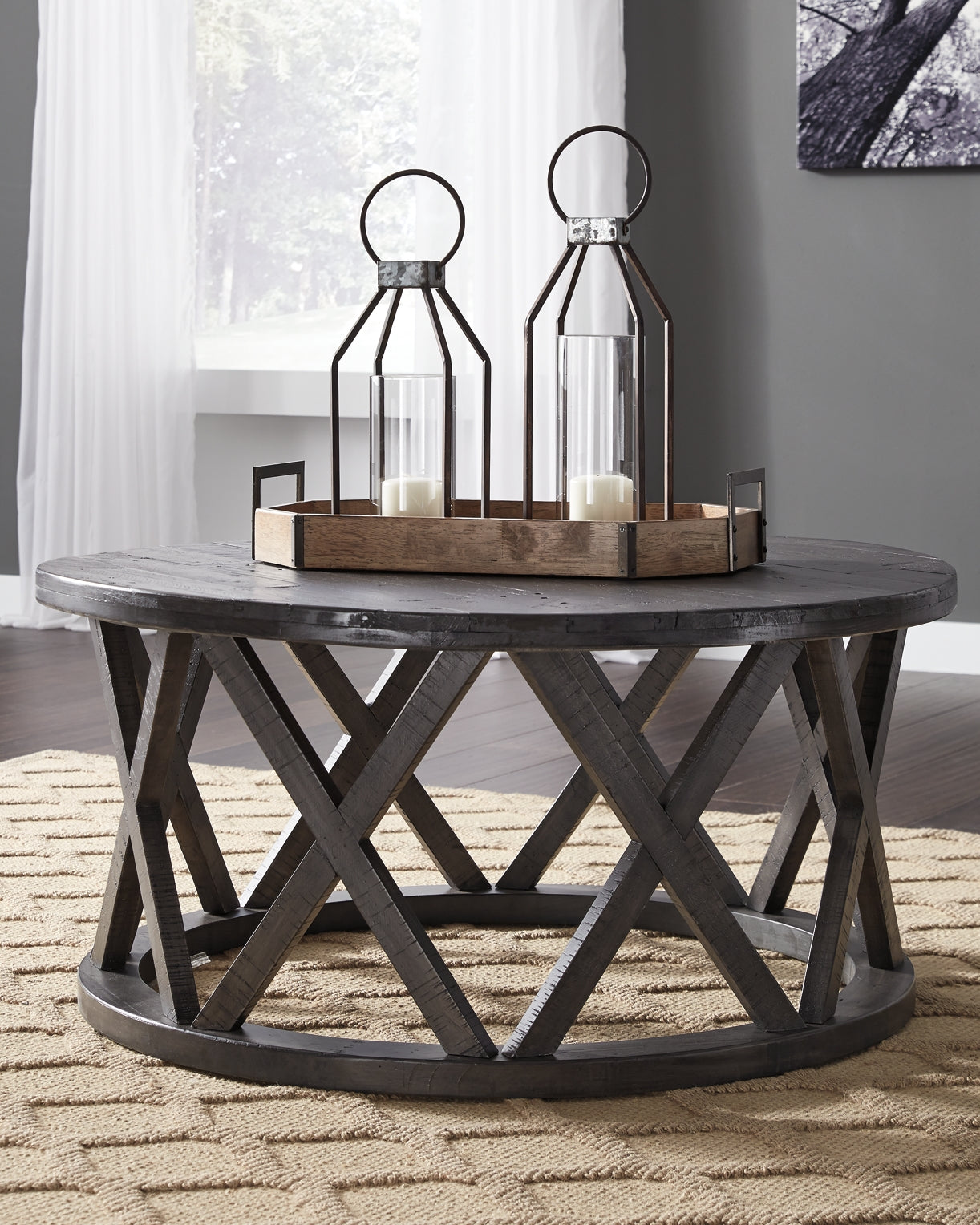 Sharzane Round Cocktail Table Furniture Mart -  online today or in-store at our location in Duluth, Ga. Furniture Mart Georgia. View our lowest price today. Shop Now. 