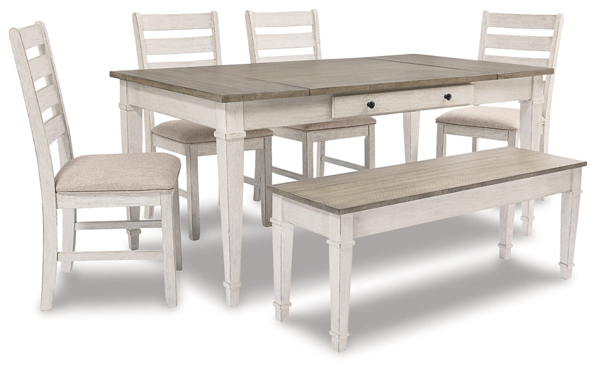 Skempton Dining Table and 4 Chairs and Bench Furniture Mart -  online today or in-store at our location in Duluth, Ga. Furniture Mart Georgia. View our lowest price today. Shop Now. 