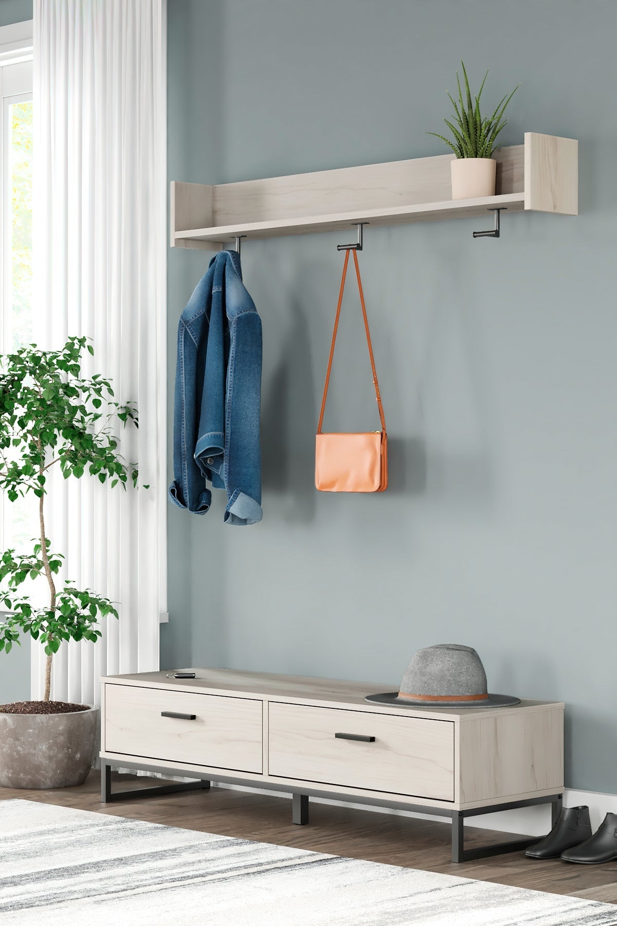 Socalle Bench with Coat Rack Furniture Mart -  online today or in-store at our location in Duluth, Ga. Furniture Mart Georgia. View our lowest price today. Shop Now. 