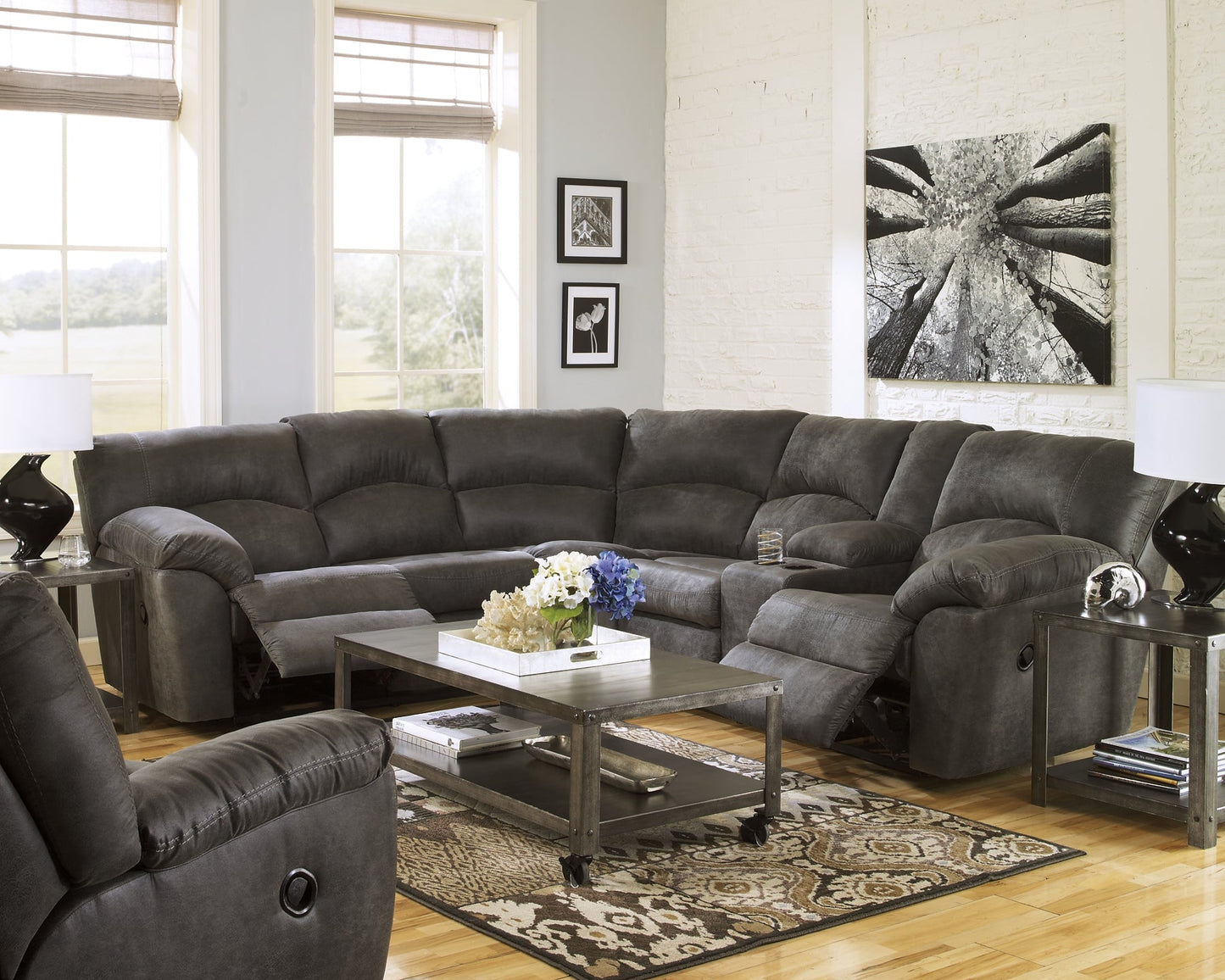 Tambo 2-Piece Sectional with Recliner Furniture Mart -  online today or in-store at our location in Duluth, Ga. Furniture Mart Georgia. View our lowest price today. Shop Now. 