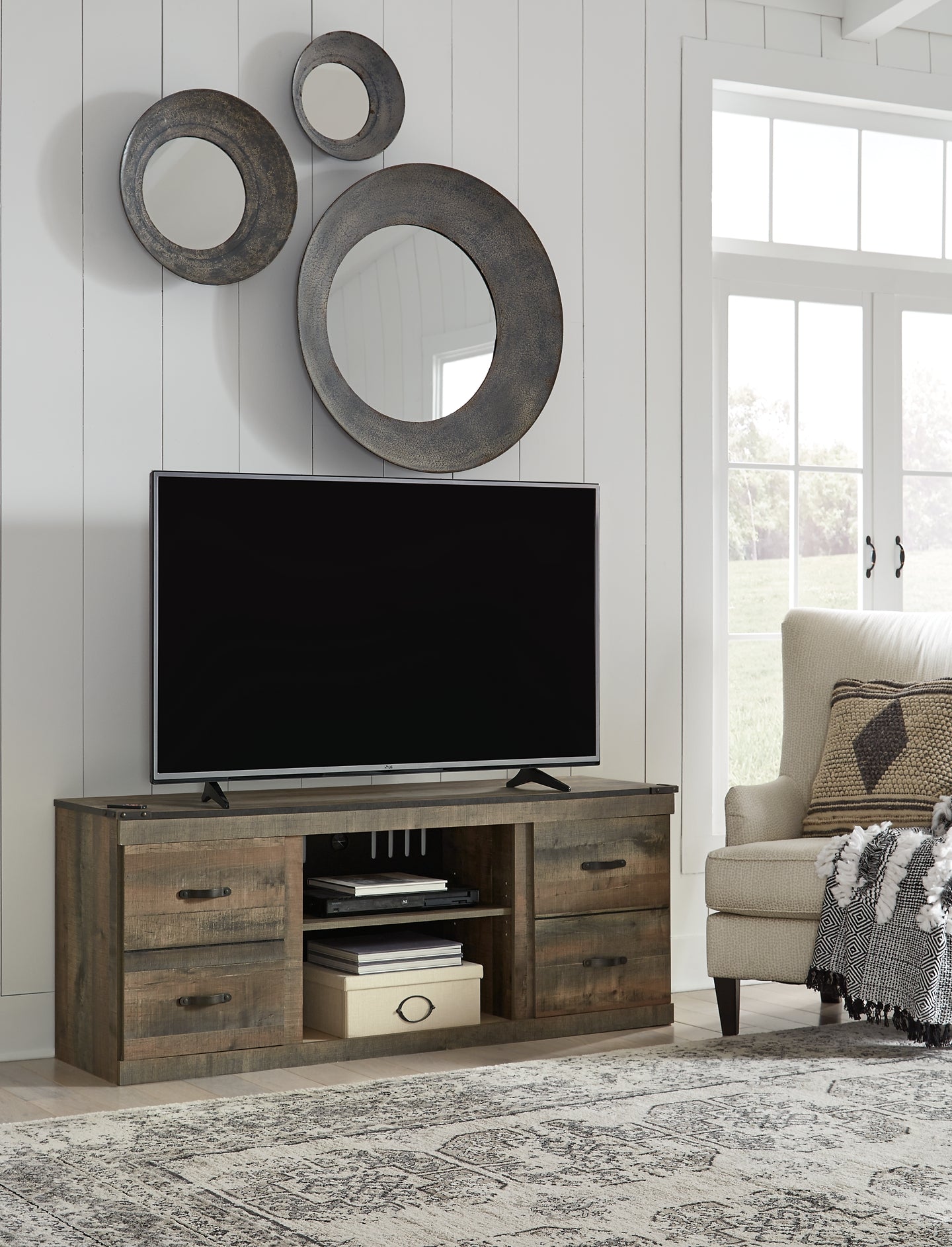 Trinell LG TV Stand w/Fireplace Option Furniture Mart -  online today or in-store at our location in Duluth, Ga. Furniture Mart Georgia. View our lowest price today. Shop Now. 