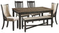 Tyler Creek Dining Table and 4 Chairs and Bench Furniture Mart -  online today or in-store at our location in Duluth, Ga. Furniture Mart Georgia. View our lowest price today. Shop Now. 