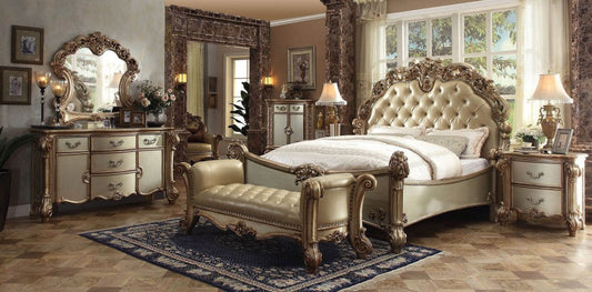 Vendome Bedroom (Gold Patina Finish) Furniture Mart -  online today or in-store at our location in Duluth, Ga. Furniture Mart Georgia. View our lowest price today. Shop Now. 