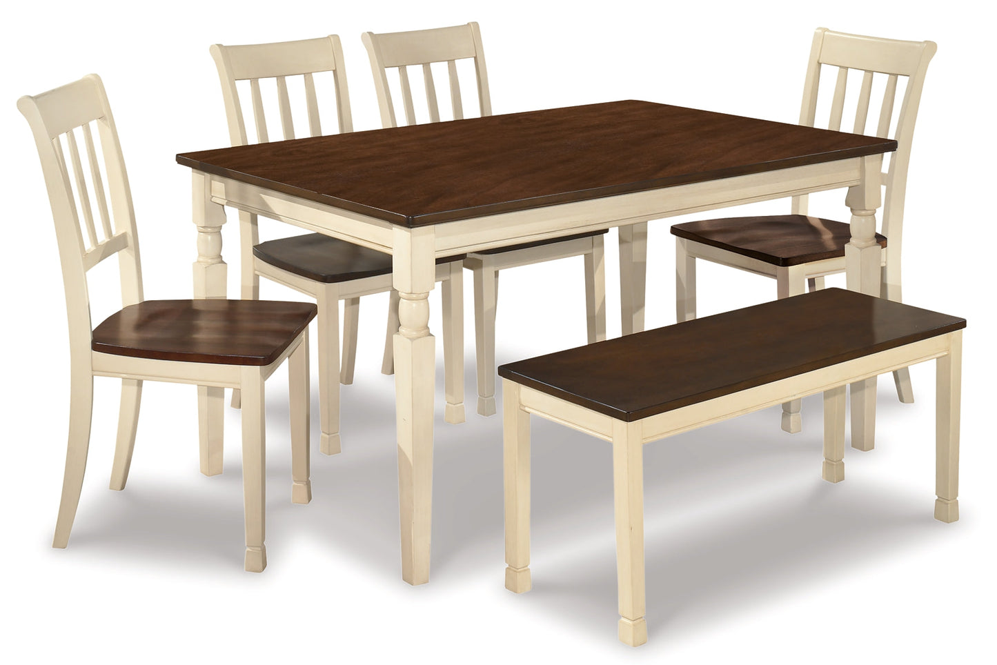 Whitesburg Dining Table and 4 Chairs and Bench Furniture Mart -  online today or in-store at our location in Duluth, Ga. Furniture Mart Georgia. View our lowest price today. Shop Now. 