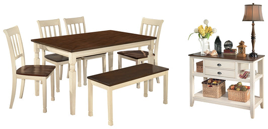 Whitesburg Dining Table and 4 Chairs and Bench with Storage Furniture Mart -  online today or in-store at our location in Duluth, Ga. Furniture Mart Georgia. View our lowest price today. Shop Now. 