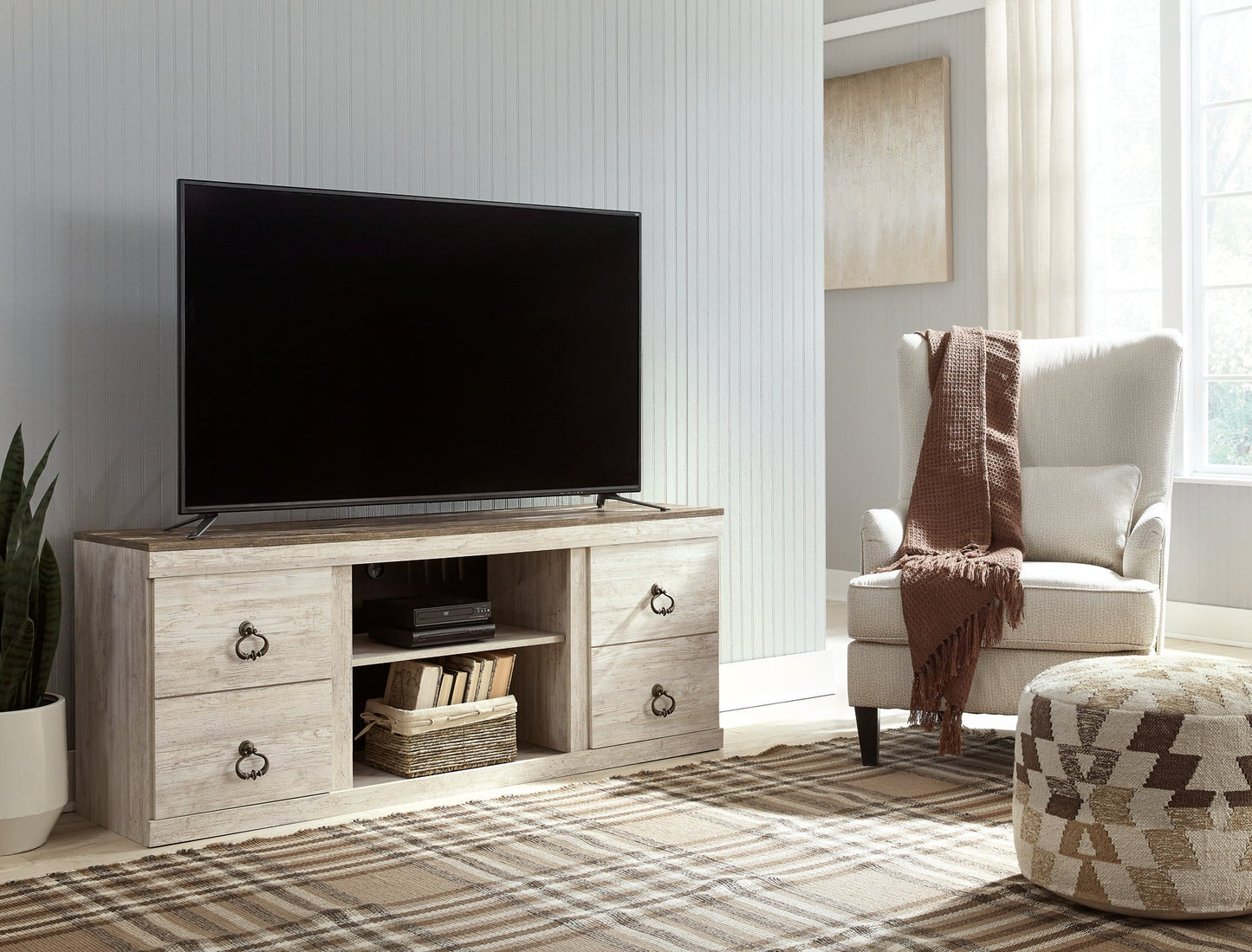 Willowton LG TV Stand w/Fireplace Option Furniture Mart -  online today or in-store at our location in Duluth, Ga. Furniture Mart Georgia. View our lowest price today. Shop Now. 