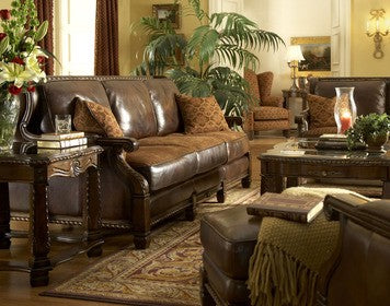 Windsor Court Collection (Wood Trim Leather/ Fabric Sofa) Furniture Mart -  online today or in-store at our location in Duluth, Ga. Furniture Mart Georgia. View our lowest price today. Shop Now. 