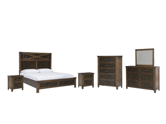 Wyattfield King Panel Bed with Mirrored Dresser, Chest and 2 Nightstands Furniture Mart -  online today or in-store at our location in Duluth, Ga. Furniture Mart Georgia. View our lowest price today. Shop Now. 