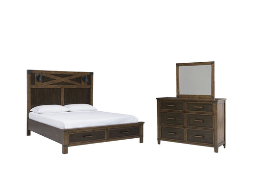 Wyattfield King Panel Bed with Mirrored Dresser Furniture Mart -  online today or in-store at our location in Duluth, Ga. Furniture Mart Georgia. View our lowest price today. Shop Now. 