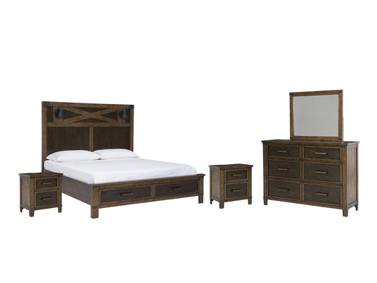 Wyattfield King Panel Bed with Mirrored Dresser and 2 Nightstands Furniture Mart -  online today or in-store at our location in Duluth, Ga. Furniture Mart Georgia. View our lowest price today. Shop Now. 