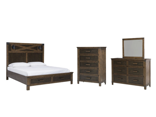 Wyattfield King Panel Bed with Mirrored Dresser and Chest Furniture Mart -  online today or in-store at our location in Duluth, Ga. Furniture Mart Georgia. View our lowest price today. Shop Now. 