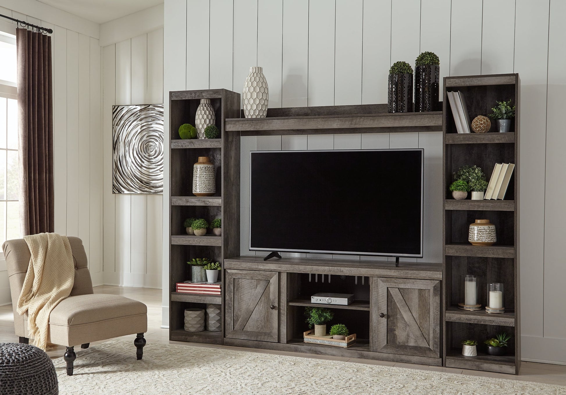 Wynnlow 4-Piece Entertainment Center Furniture Mart -  online today or in-store at our location in Duluth, Ga. Furniture Mart Georgia. View our lowest price today. Shop Now. 