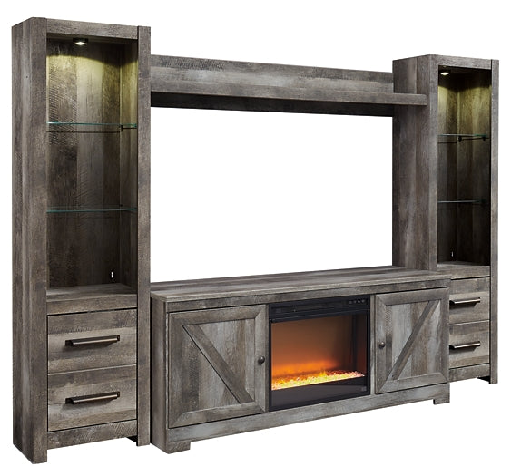 Wynnlow 4-Piece Entertainment Center with Electric Fireplace Furniture Mart -  online today or in-store at our location in Duluth, Ga. Furniture Mart Georgia. View our lowest price today. Shop Now. 