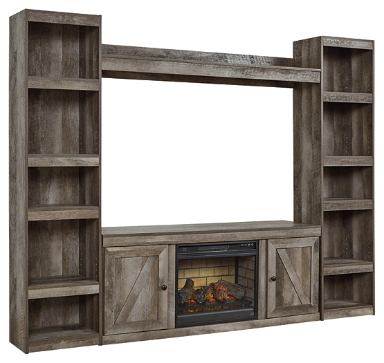 Wynnlow 4-Piece Entertainment Center with Electric Fireplace Furniture Mart -  online today or in-store at our location in Duluth, Ga. Furniture Mart Georgia. View our lowest price today. Shop Now. 