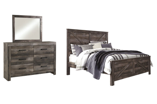 Wynnlow King Crossbuck Panel Bed with Mirrored Dresser Furniture Mart -  online today or in-store at our location in Duluth, Ga. Furniture Mart Georgia. View our lowest price today. Shop Now. 