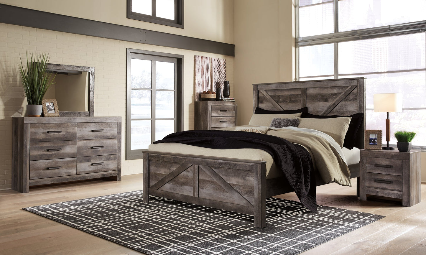 Wynnlow King Crossbuck Panel Bed with Mirrored Dresser and Chest Furniture Mart -  online today or in-store at our location in Duluth, Ga. Furniture Mart Georgia. View our lowest price today. Shop Now. 