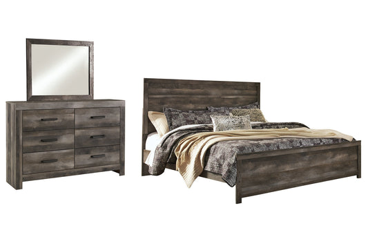Wynnlow King Panel Bed with Mirrored Dresser Furniture Mart -  online today or in-store at our location in Duluth, Ga. Furniture Mart Georgia. View our lowest price today. Shop Now. 