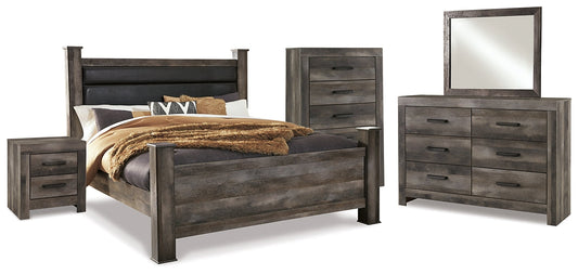 Wynnlow King Poster Bed with Mirrored Dresser, Chest and Nightstand Furniture Mart -  online today or in-store at our location in Duluth, Ga. Furniture Mart Georgia. View our lowest price today. Shop Now. 