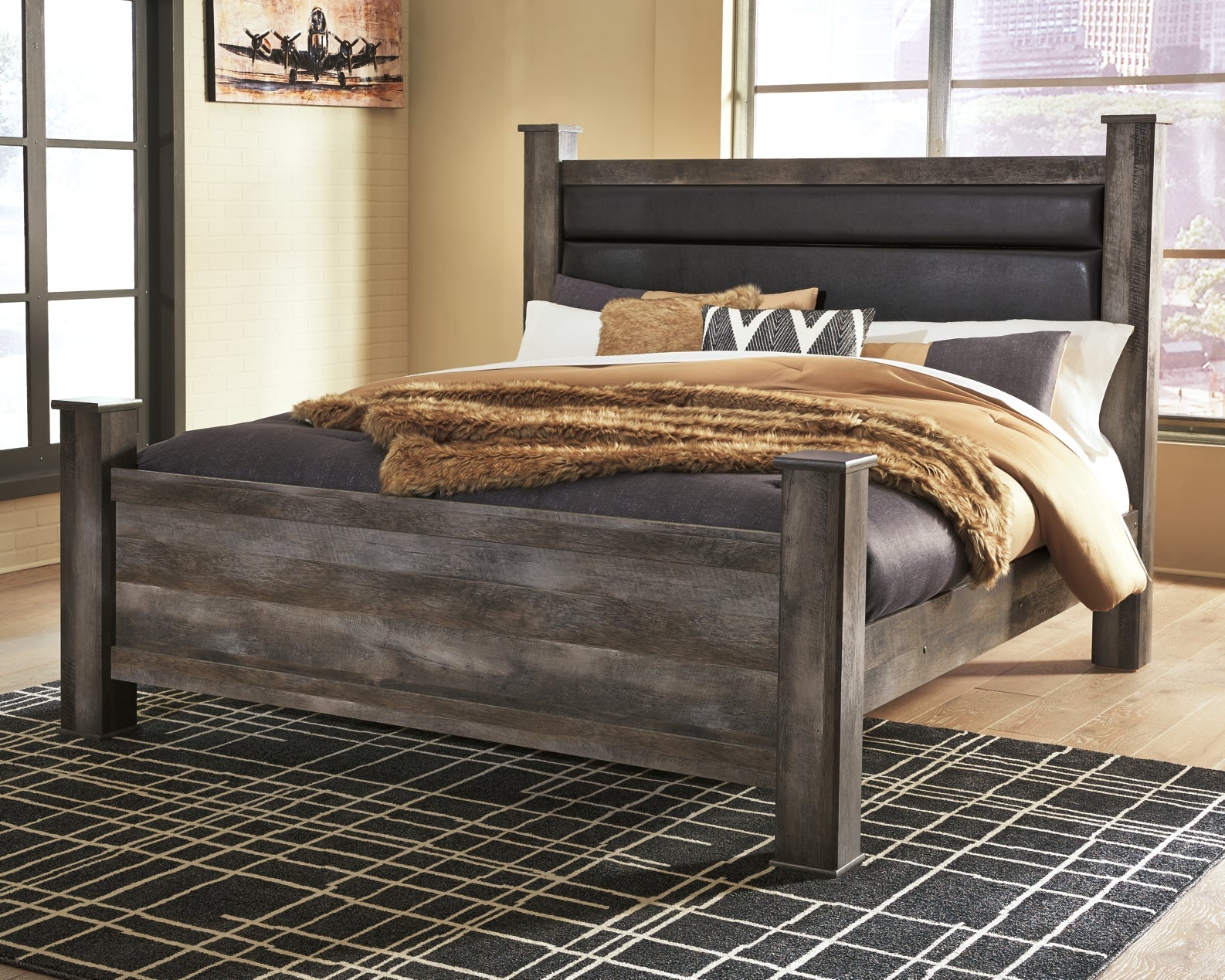 Wynnlow King Poster Bed with Mirrored Dresser, Chest and Nightstand Furniture Mart -  online today or in-store at our location in Duluth, Ga. Furniture Mart Georgia. View our lowest price today. Shop Now. 